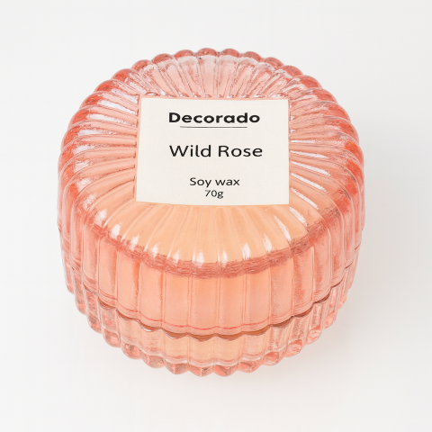 נר סויה מקרון WILD ROSE ורוד