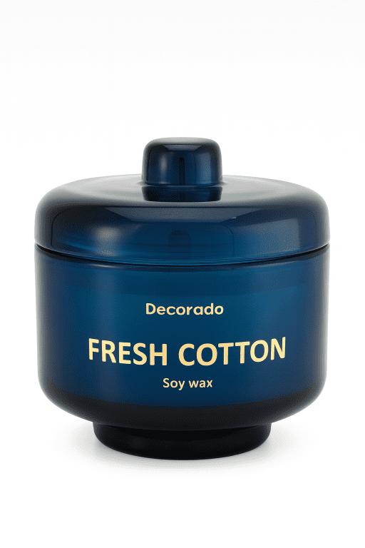 נר סויה לומה FRESH COTTON כחול